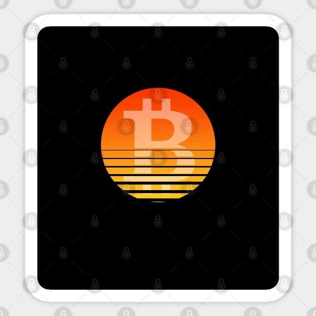 Bitcoin sunset Sticker by gungsan